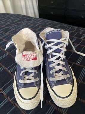 Converse Kids Navy and White High-Top Sneakers